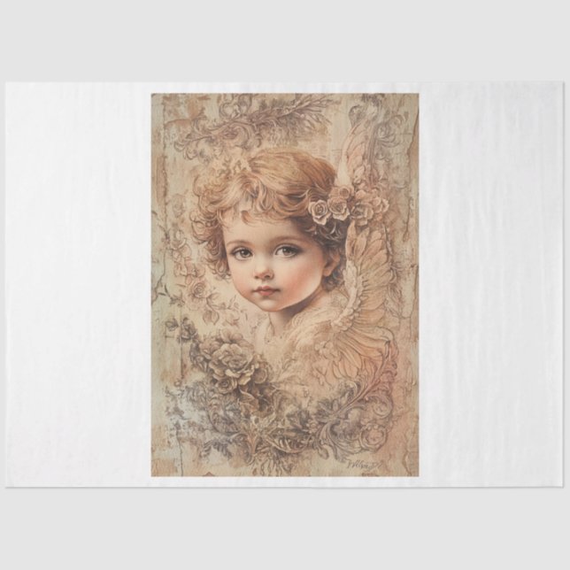 Papel De Seda Anjo do Namorados do ouro (Frente )