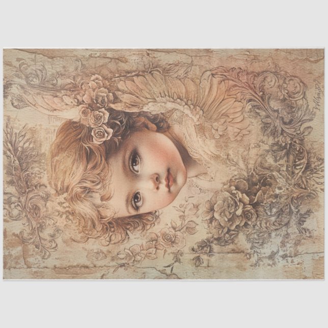 Papel De Seda Anjo do Namorados do ouro (Frente )