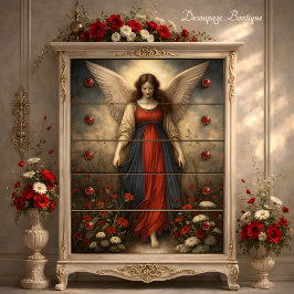 Papel De Seda Anjo do Prado Andante Tom Terra Antigo Decoupage