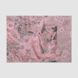 Papel De Seda Anjo Elegante Vintage Pastel Cor-de-rosa Antiguida