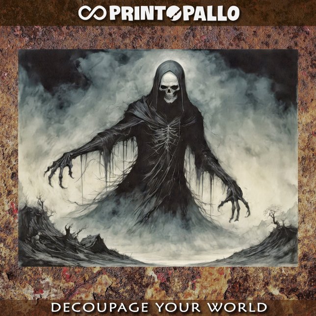 Papel De Seda Anjo Gótico da Morte colhendo almas  (Criador carregado)