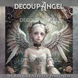 Papel De Seda Anjo Gótico: Lise - Decoupage -