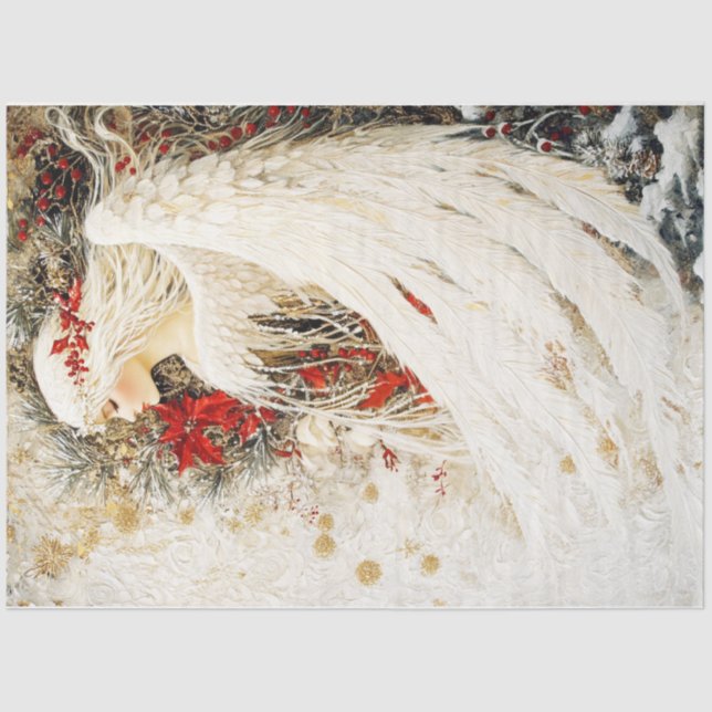 Papel De Seda Anjo na árvore (Frente )