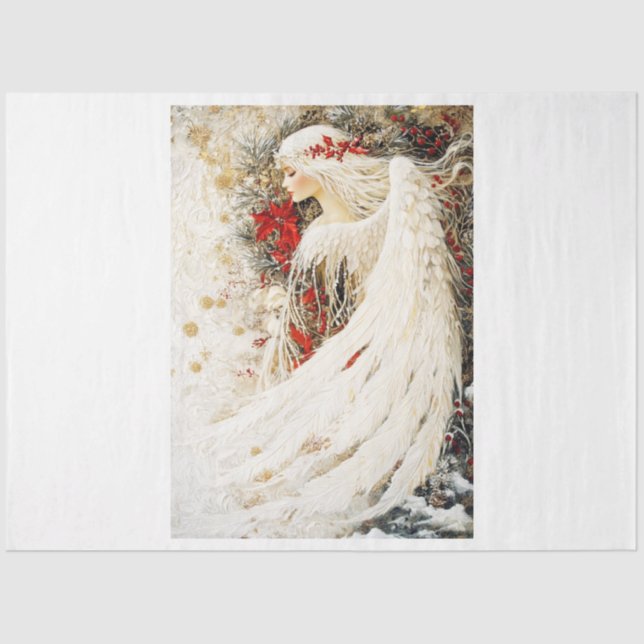 Papel De Seda Anjo na árvore (Frente )