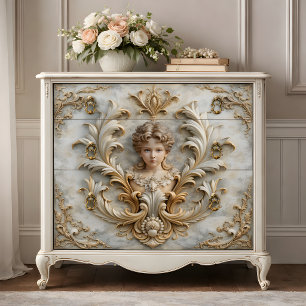 Papel De Seda Anjo Querubim Barroco Decoupagem