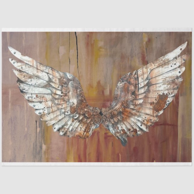 Papel De Seda Anjo Wings of Time Decoupage (Frente )