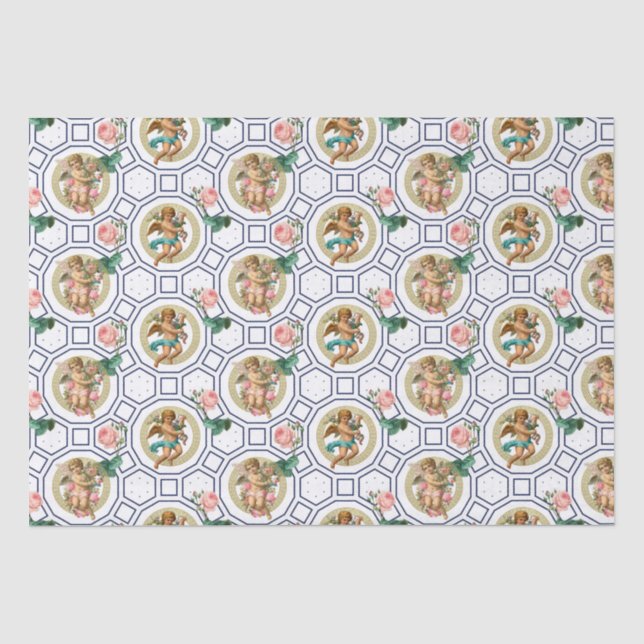 Papel De Seda Anjos,Barroco,roco,vintage (Frente )