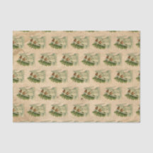 Anjos da Árvore de Natal Antiquados Parchment Vict