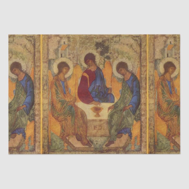 Papel De Seda Anjos da trindade em Mamre (Frente )