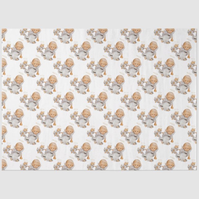 Papel De Seda Anjos de Natal (Frente )