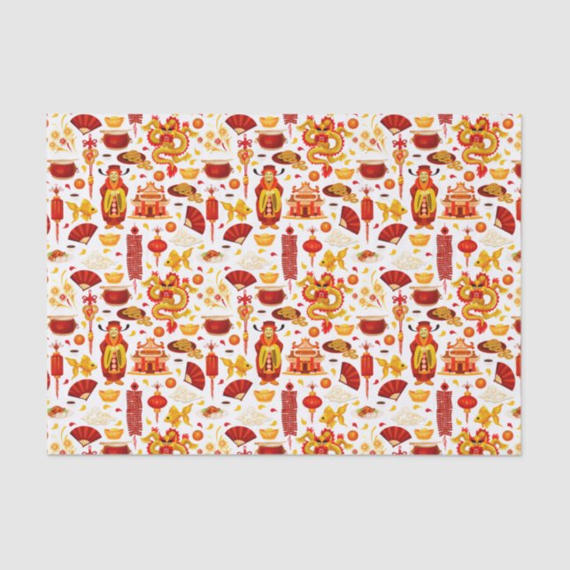 Papel De Seda Ano Novo Chinês (Frente )