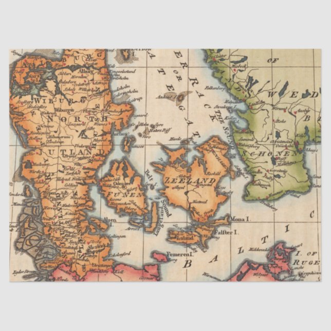 Papel De Seda Antiga Série Map 1 Design 10 (Frente )