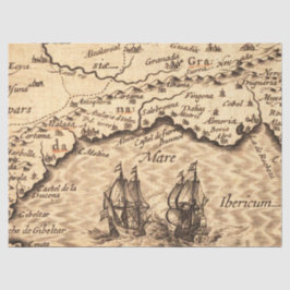 Papel De Seda Antiga Série Map 1 Design 7