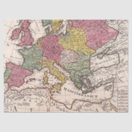 Papel De Seda Antigo Mapa Série 1 Design 12