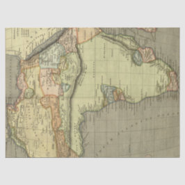 Papel De Seda Antigo Mapa Série 1 Design 13