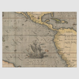 Papel De Seda Antigo Mapa Série 1 Design 14