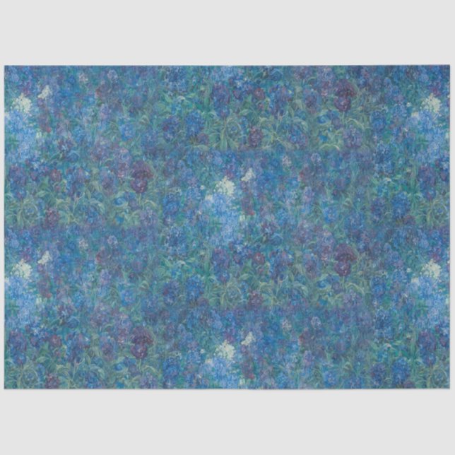 Papel De Seda Antiguidade - Azul Roxo Íris Antigos Mestrados - A (Frente )