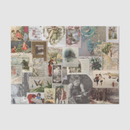 Papel De Seda Antiguidade da dissociação da efemera de Natal