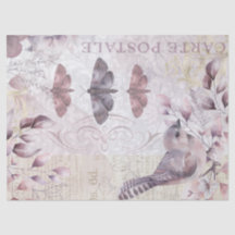 Antiguidade da polia de borboletas de aves Vintage