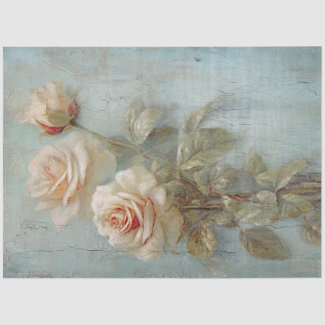 Papel De Seda Antiguidade Design de Romance Azul Série 2 (Frente )