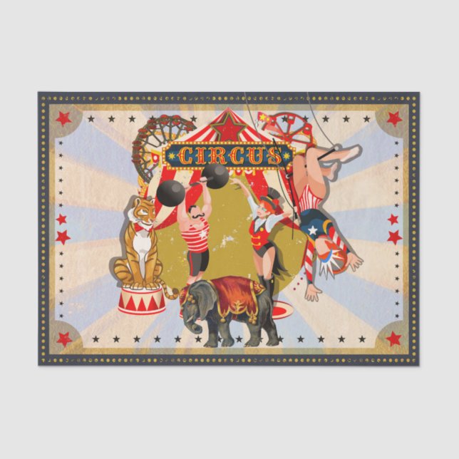 Papel De Seda Antiguidade Personalizada de Festa de aniversário  (Frente )