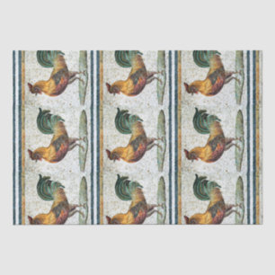 PAPEL DE SEDA ANTIQUE ROMAN MOSAICS / ROOSTER