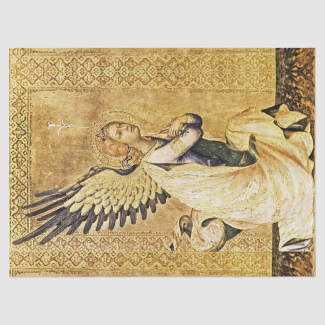 Papel De Seda ANUNCIAÇÃO ANGEL, Santo Gabriel por Simone Martini (Frente )
