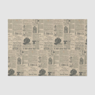 Papel De Seda Anúncio de jornal do Vintage