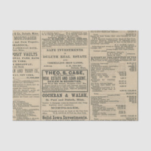 Papel De Seda Anúncio de jornal Vintage