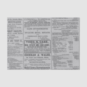 Papel De Seda Anúncio de jornal Vintage