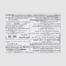 Papel De Seda Anúncio de jornal Vintage