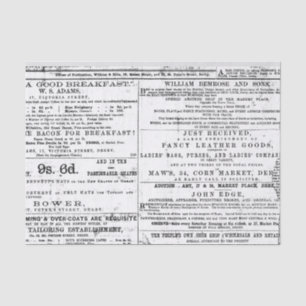 Papel De Seda Anúncio de jornal Vintage