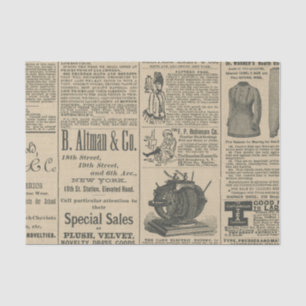 Papel De Seda Anúncio de jornal Vintage