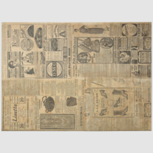 Papel De Seda Anúncios Comprados Vintage