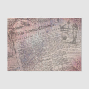 Papel De Seda Anúncios de jornal da crónica de Londres do