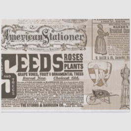 Papel De Seda Anúncios de jornal de notícias Vintage 20x30, pági