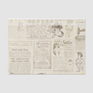 Papel De Seda Anúncios de moda Vintage Newsprint