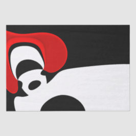 Papel De Seda Ao Sr. Redd: Abstrato Preto, Branco e Vermelho