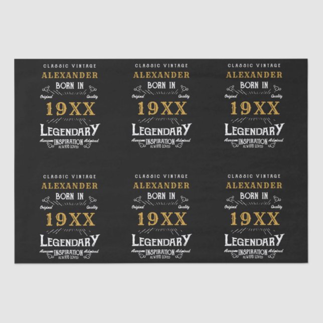 Papel De Seda Apelido Personalizado Apelido Nome Legendário Pai (Frente )