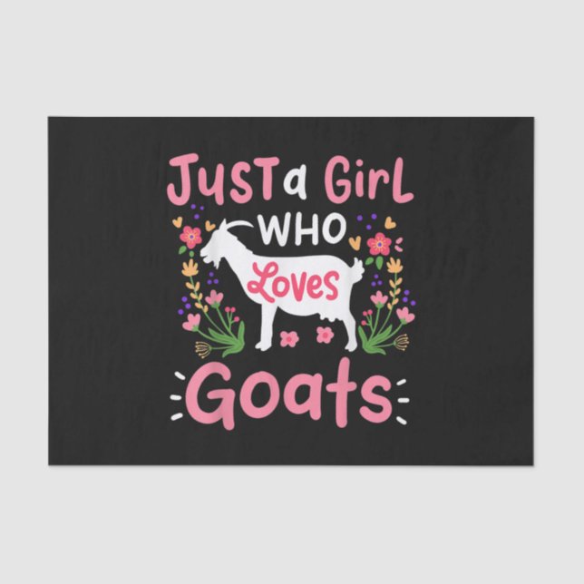 Papel De Seda Apenas Uma Menina Que Adora Cabras (Frente )