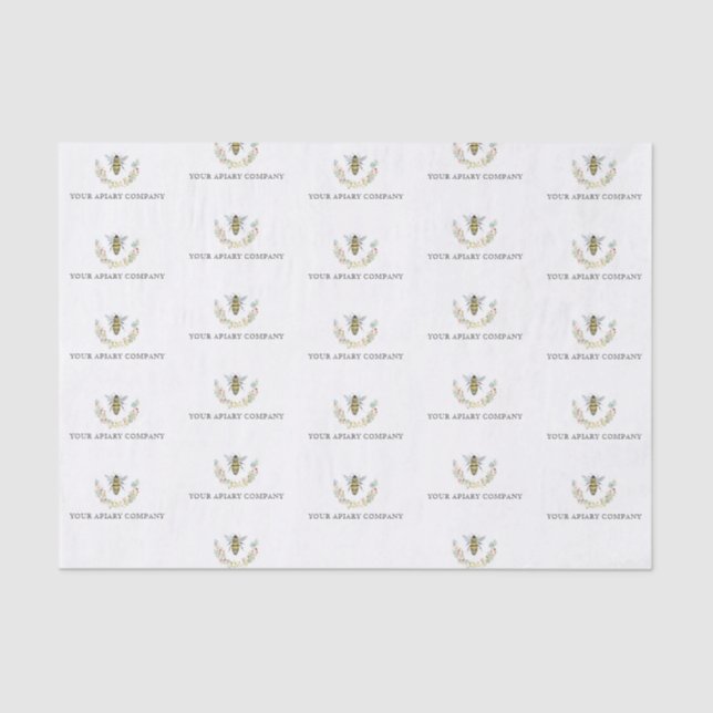 Papel De Seda Apiário de Abelhas Melíferas de Flores Silvestres  (Frente )