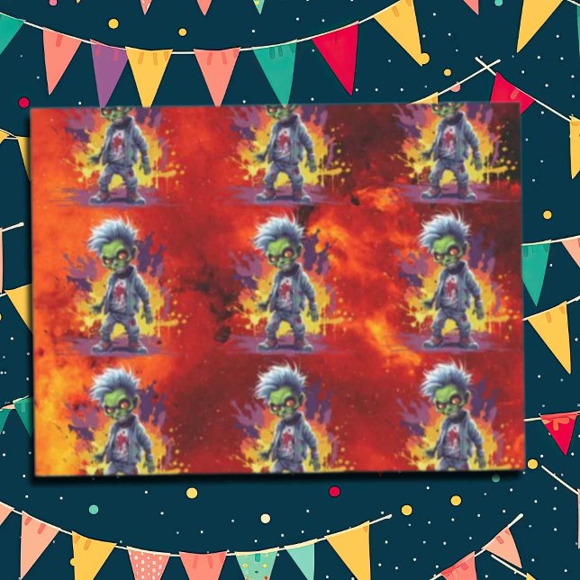 Papel De Seda Apocalypse Birthday Zombie Boy (Zombie Walkers,  Your birthday party won't be complete without an array of gruesome zombie props! )