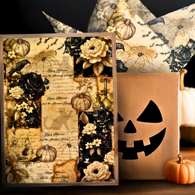 Papel De Seda Apotário de Rosa de Botânica Personalizado de Deco (Criador carregado)