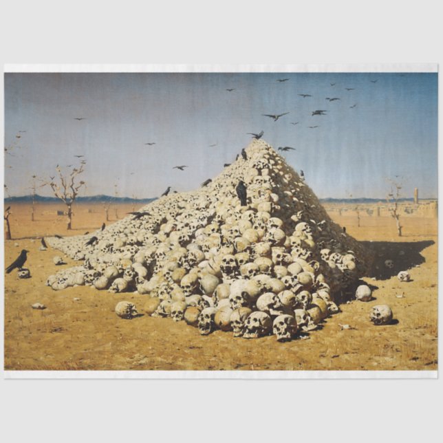 Papel De Seda Apoteose da Guerra (morte e destruição) (crânios) (Frente )