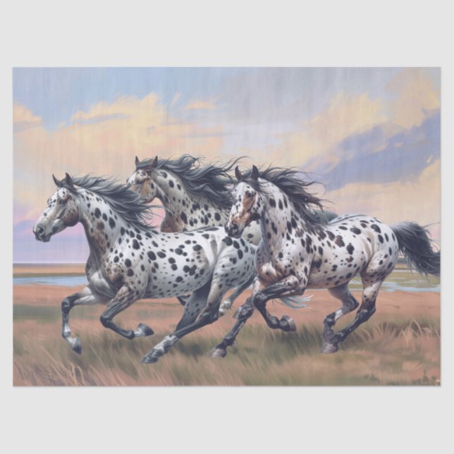 Papel De Seda Appaloosa Horses (Frente )