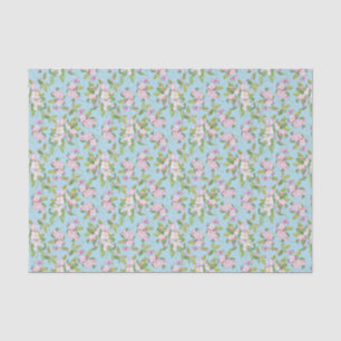 Papel De Seda Apple cor-de-rosa floresce teste padrão floral em
