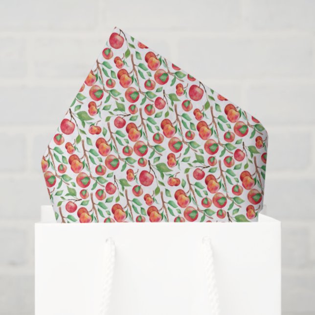 Papel De Seda Apples Tissue Paper (Sacola de presentes)