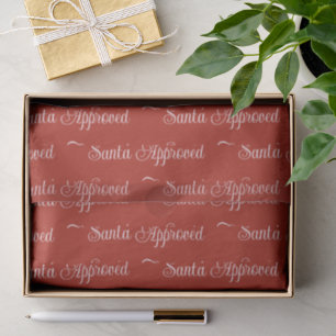 Papel De Seda Aprovado pelo Papai Noel Vermelho Rico Clássico