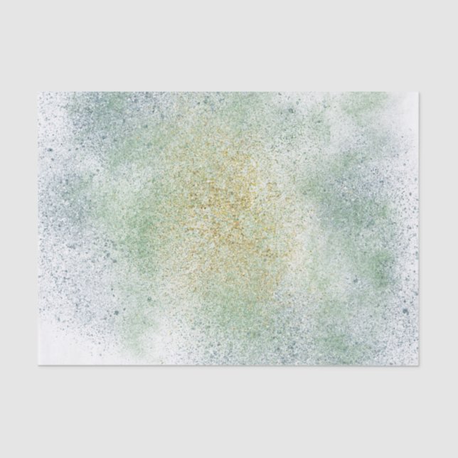 Papel De Seda Aqua Dourado Sonho Azul (Frente )