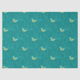 Papel De Seda Aqua e Dourada série Design 3